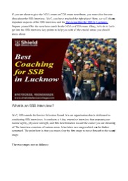 Best Coaching for SSB in Lucknow