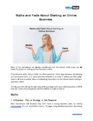 Myths and Facts About Starting an Online Business