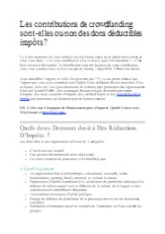 Dons Déductibles Impôts | Contributions De Crowdfunding