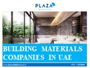building materials suppliers in UAE