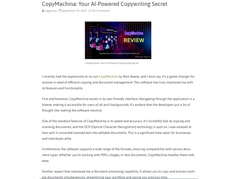 CopyMachina: Get Over $500 Every Month