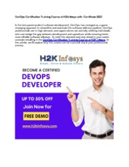 DevOps Certification Training Course at H2kinfosys with Certificate 2023