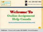 Online Assignment Help Canada PPT