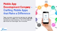 Mobile App development company