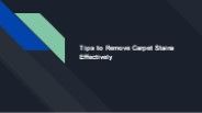 Tips to Remove Carpet Stains Effectively