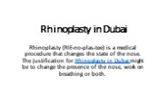 Rhinoplasty in Dubai
