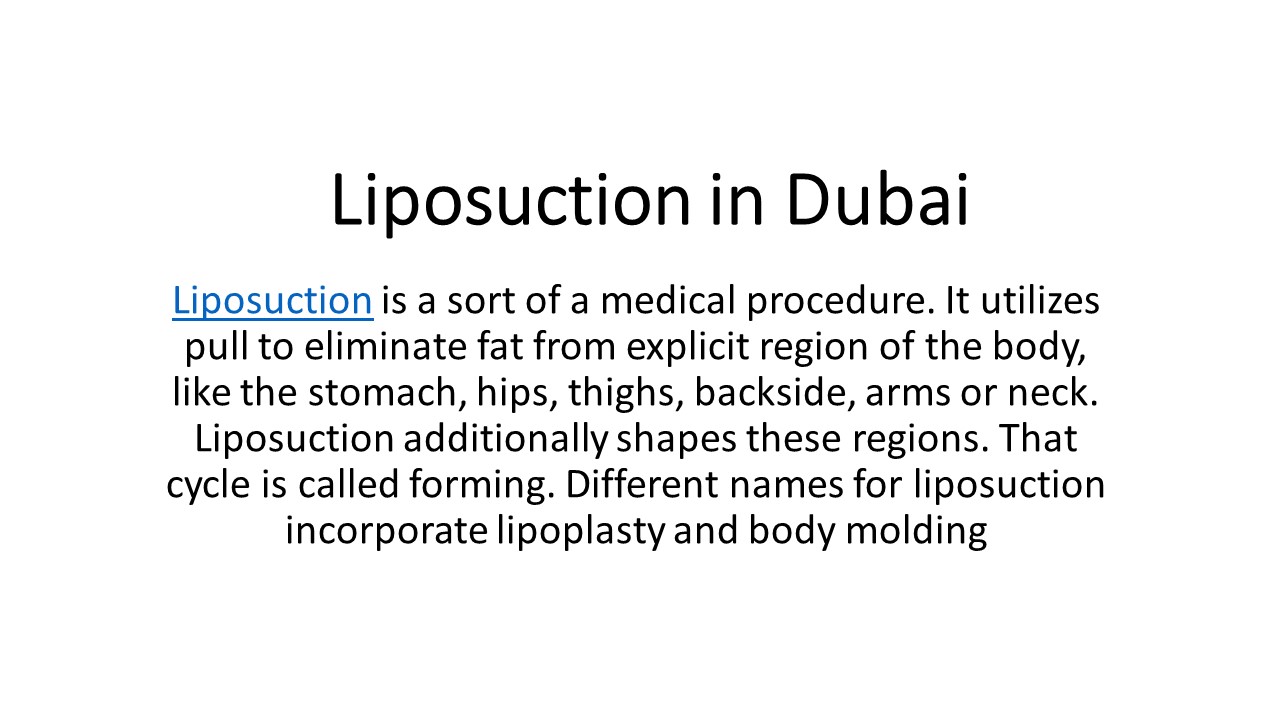 Liposuction in Dubai