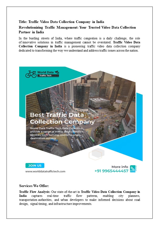 World Data Traffic Tech Pvt Ltd