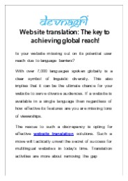 Website Translation: The key to achieving global reach!