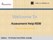 Assessment Help NSW At Affordable Price