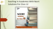 NCERT Solutions for Class 12