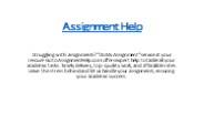 Assignment Help Successful Service