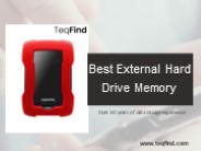 Best External Hard Drive Memory