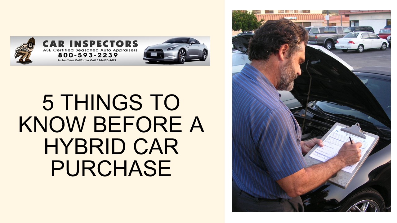 5 Things to Know Before a Hybrid Car Purchase