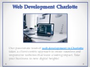 Web Development Charlotte