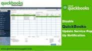 Methods to Turn off QuickBooks Update Service Pop Up