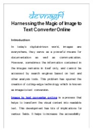 Harnessing the Magic of Image to Text Converter Online