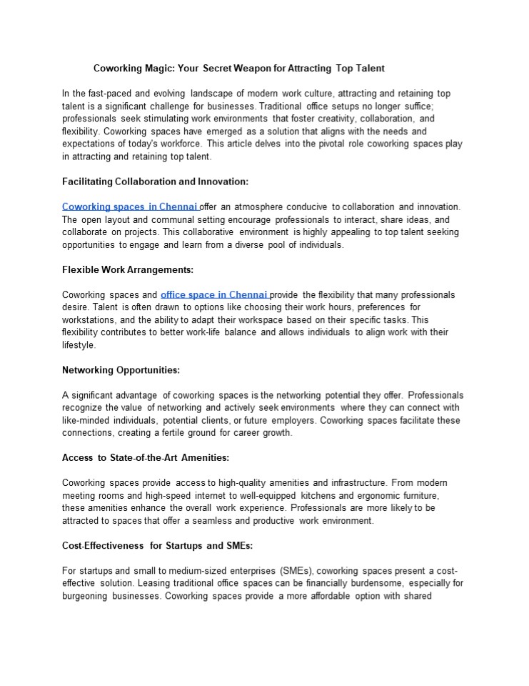 Coworking Magic: Your Secret Weapon for Attracting Top Talent