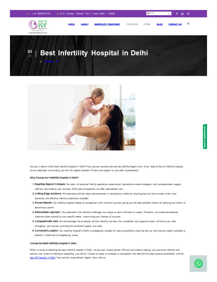 Best Infertility Hospital in Delhi | SCI IVF Hospital presentation ...