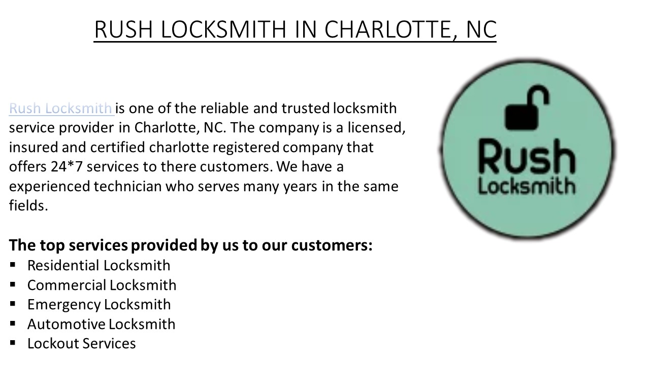 Rush Locksmith in Charlotte,NC