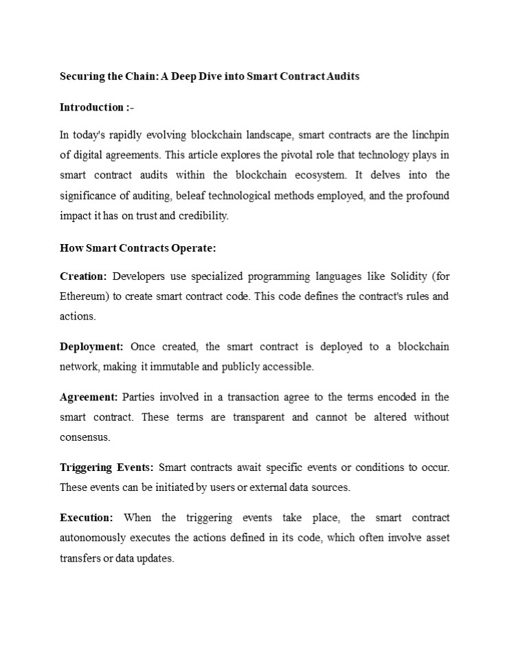 Smart Contract Audit Company