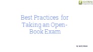 Best Practices for Taking an Open Book Exam