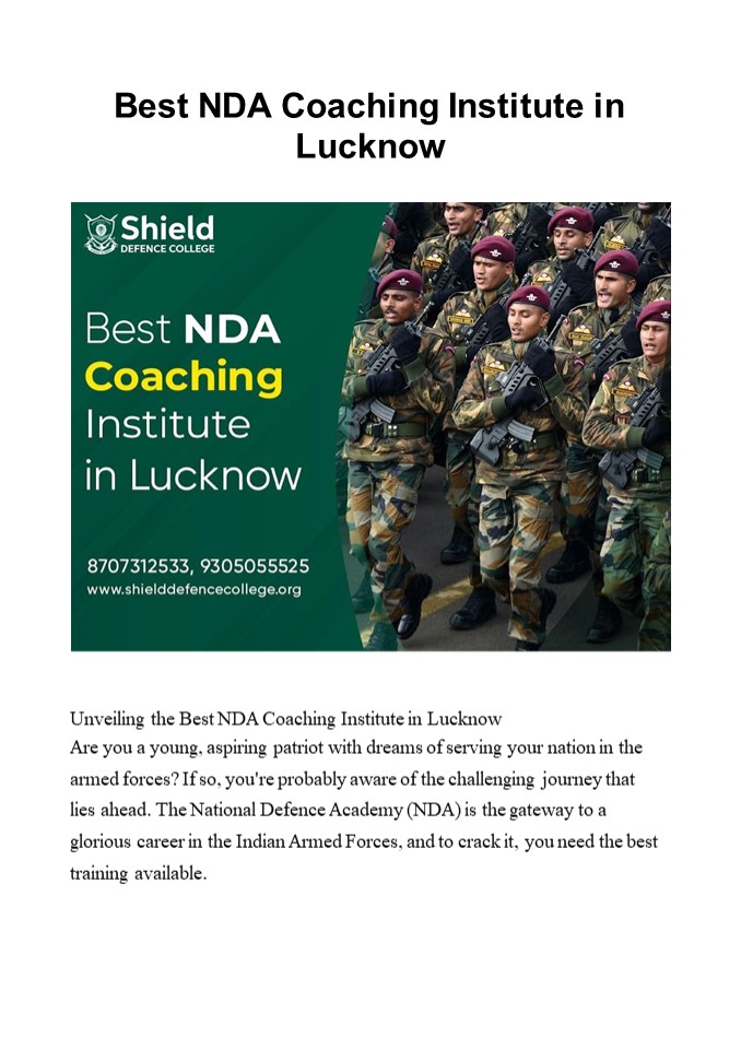 Best NDA Coaching Institute in Lucknow