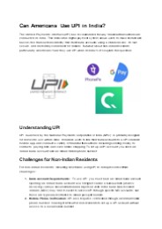 Can Americans Use UPI in India?
