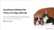 Southwest Airlines Pet Policy