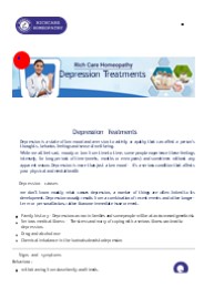 Homeopathy Treatment, Solution & Cures for Depression & Anxity