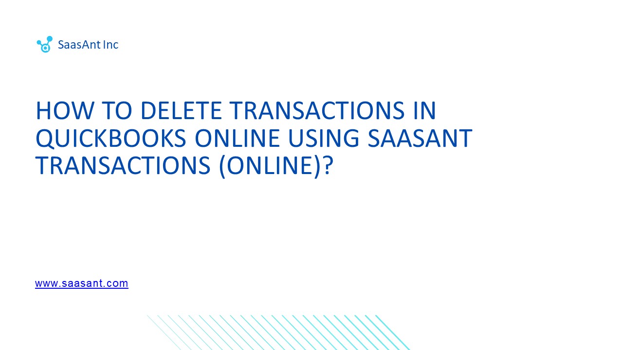 Delete Transactions in qbo using saasant