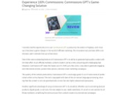 Experience 100% Commissions: Commissions GPT's Game-Changing Solution