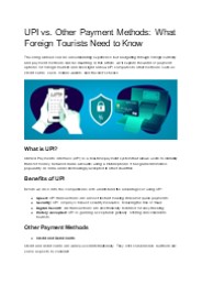 UPI vs. Other Payment Methods