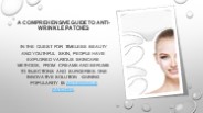 A Comprehensive Guide to Anti-Wrinkle Patches