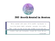 360 Booth Rental in Boston