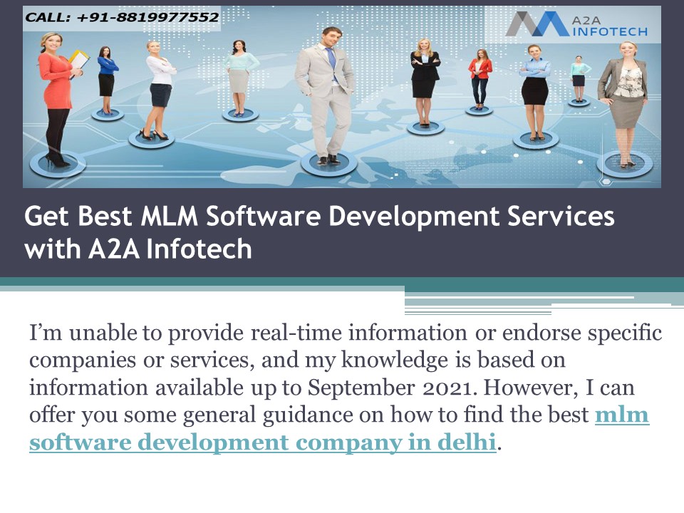 Get Best MLM Software Development Services with A2A Infotech