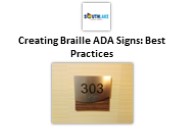 Creating Braille ADA Signs: Best Practices