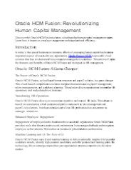 Oracle HCM Fusion: Revolutionizing Human Capital Management