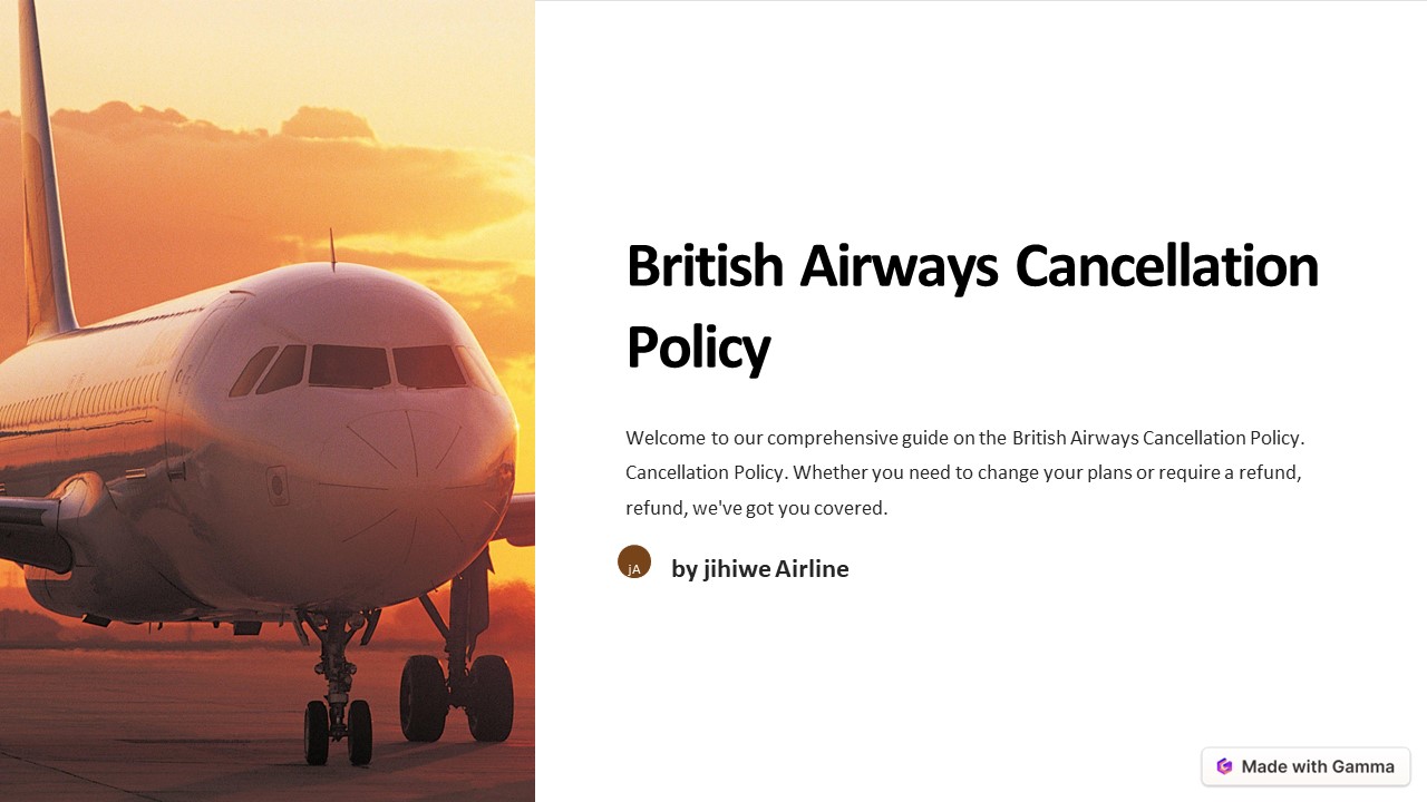 British Airways 24-hour cancellation policy