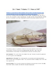 Do I Need Probate If I Have a Will?