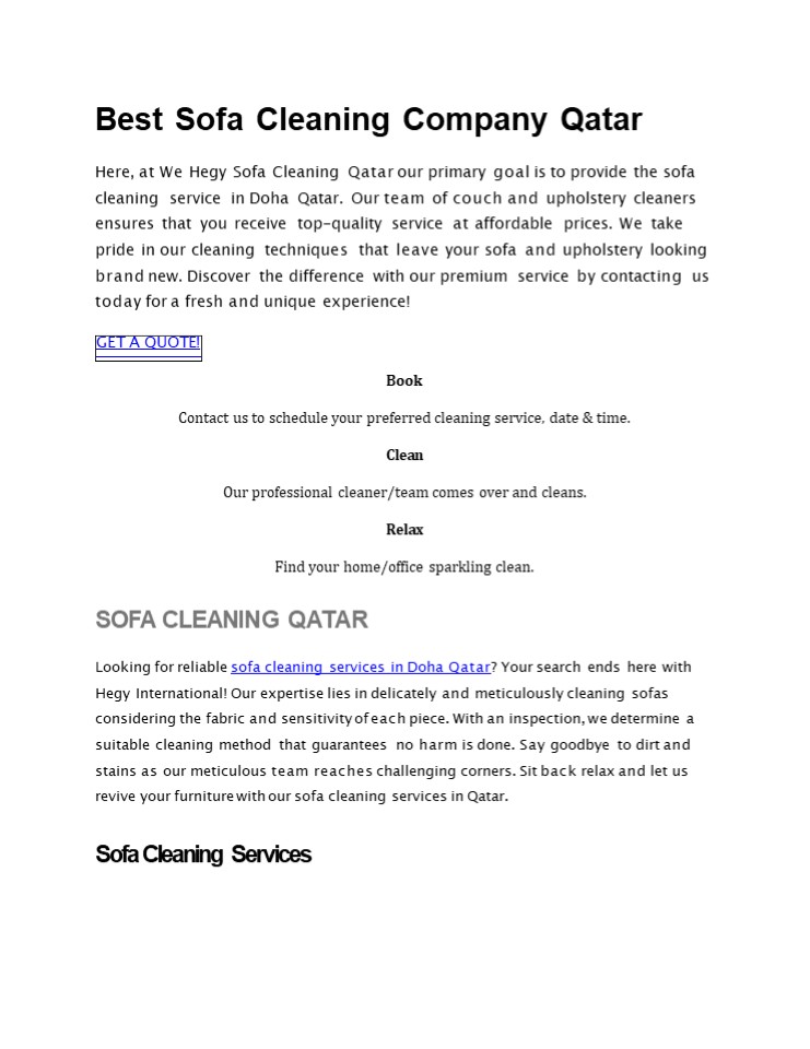 sofa cleaning in qatar