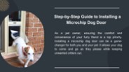 Step-by-Step Guide to Installing a Microchip Dog Door