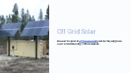 Off Grid Solar