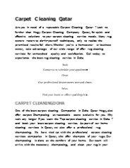 Carpet Cleaning Qatar