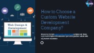 How to choose a custom website development company ppt