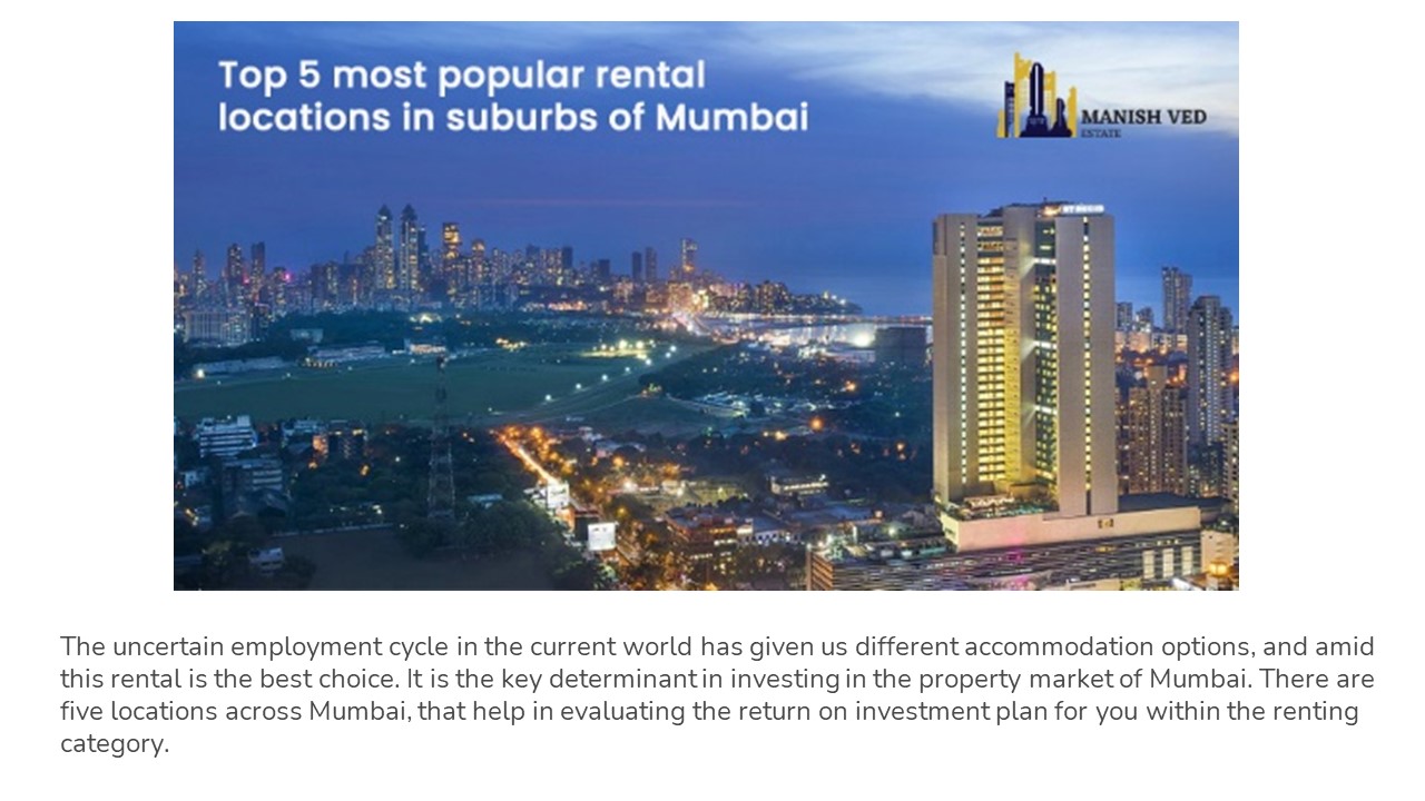 Top 5 most popular rental locations in suburbs of Mumbai