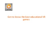 Get to know the best educational VR games