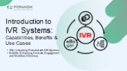 Introduction to IVR Systems