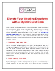 Elevate Your Wedding Experience with a Stylish Guest Book