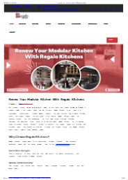 Renew Your Modular Kitchen With Regalo Kitchens (1)